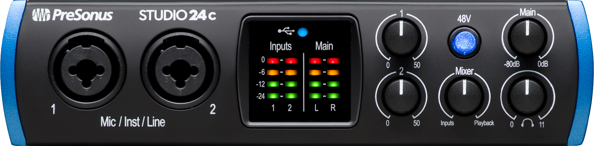 PreSonus Studio 24c インターフェイス　箱、ケーブル付属 Studio 24c – PreSonus