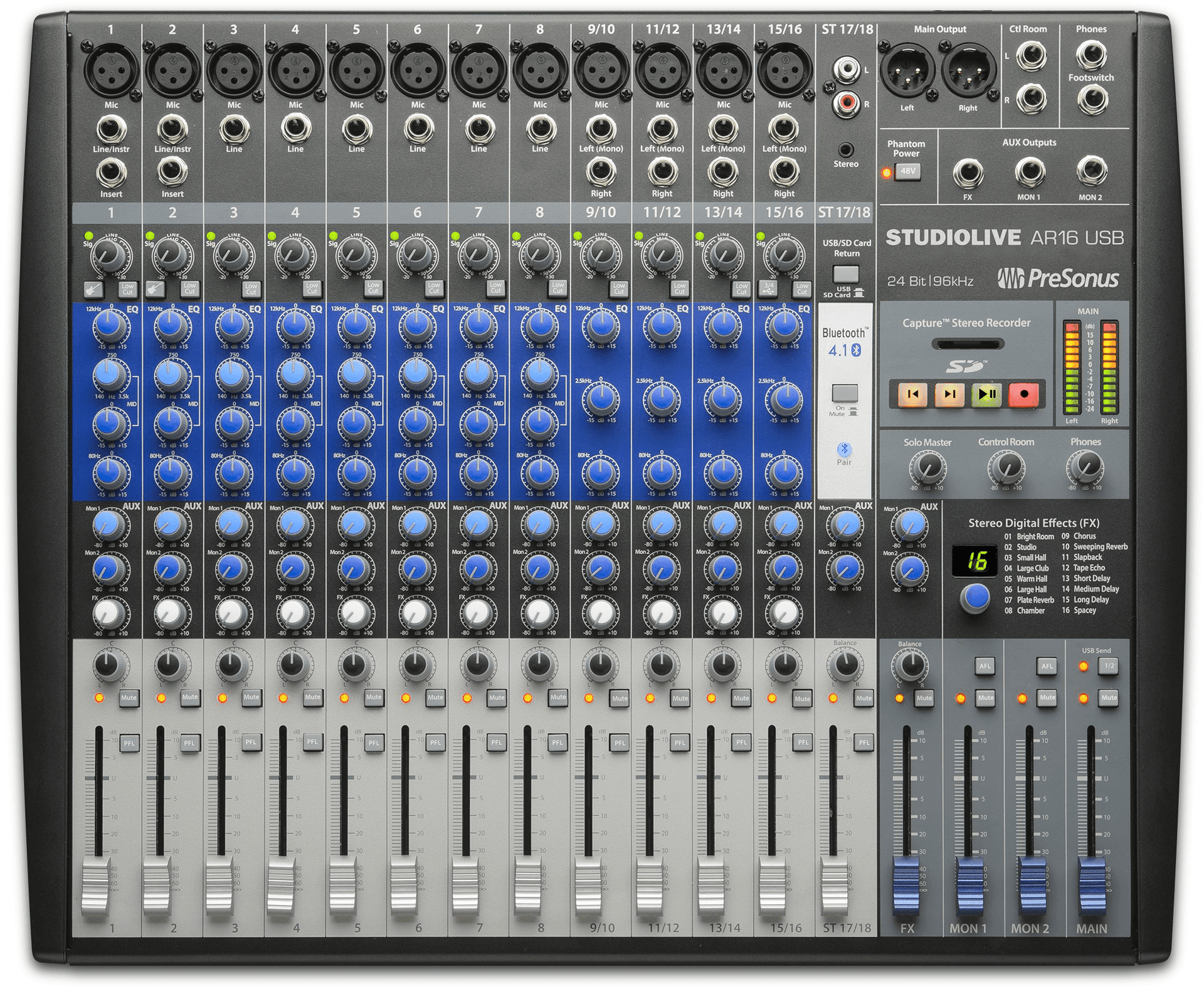 PreSonus STUDIOLIVE AR16 USB ミキサー StudioLive AR16 USB – PreSonus